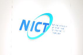 National Institute of Information and Communications Technology (NICT) signboard and logo